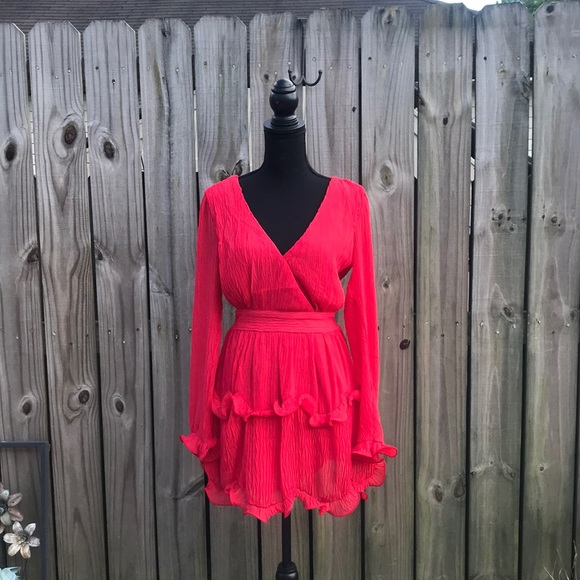 Saints and Sinners Dresses & Skirts - Saints and Secrets Red Ruffle Dress - Small